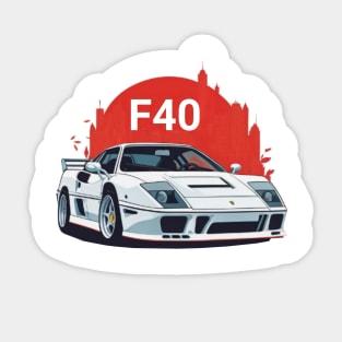 Ferrari F40 legendary car Sticker